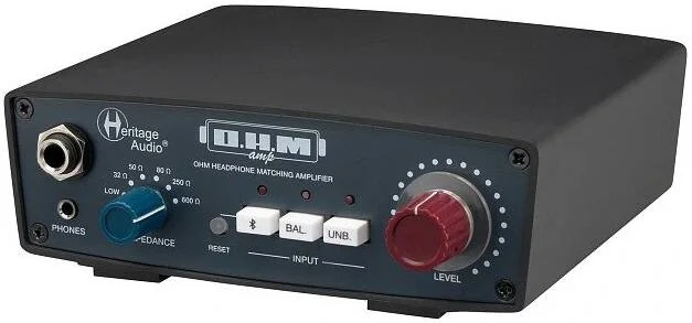 تقویت کننده هدفون رفرنس Heritage Audio O.H.M، خروجی دوگانه 1/4 و 4.4 میلی متری بالانس، مدار آنالوگ مجزا، نویز کم، تُن گرم، مشکی، آبی | O.H.M Amp