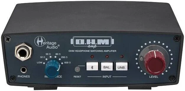 تقویت کننده هدفون رفرنس Heritage Audio O.H.M، خروجی دوگانه 1/4 و 4.4 میلی متری بالانس، مدار آنالوگ مجزا، نویز کم، تُن گرم، مشکی، آبی | O.H.M Amp