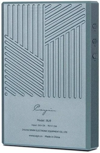 Cayin RU9 آمپلی‌فایر هدفون و DAC USB قابل حمل، دوگانه ROHM BD34301EKV DAC، طراحی کاملاً متوازن، DSD512، PCM 768kHz، نمایشگر OLED، بدنه آلومینیومی CNC، مشکی | RU9