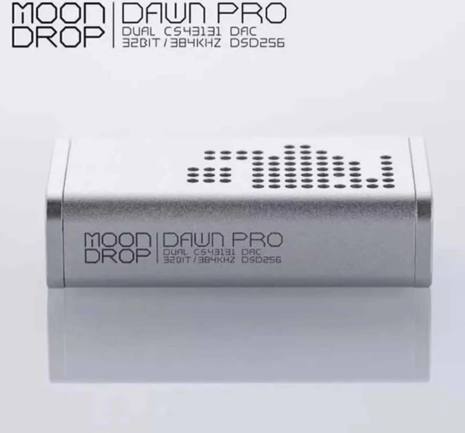 MOONDROP Dawn Pro DAC/AMP، پاسخ فرکانسی 5 هرتز - 82 کیلوهرتز، محدوده دینامیکی 132 دسی بل، اتصال هدفون 3.5 میلی متری تک سر و 4.4 میلی متری بالانس، نقره ای | DAWN-PRO