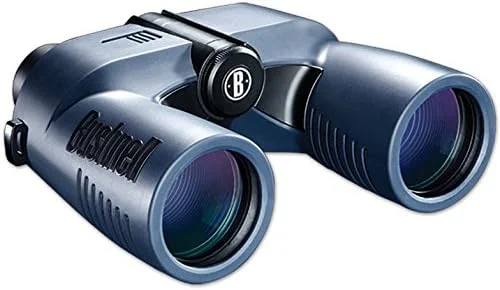 دوربین دوچشمی دریایی بوشنل 7x50mm با منشور Porro، ضد آب/ضد مه با قطب نمای دیجیتال و شیب سنج، آبی