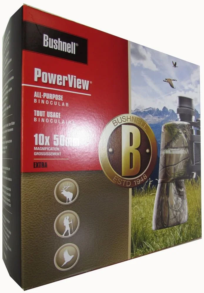دوربین دوچشمی چند منظوره بوشنل PowerView، بزرگنمایی 10x50 میلی متر، Realtree AP دوربین دوچشمی چند منظوره بوشنل PowerView، بزرگنمایی 10x50 میلی متر، Realtree AP