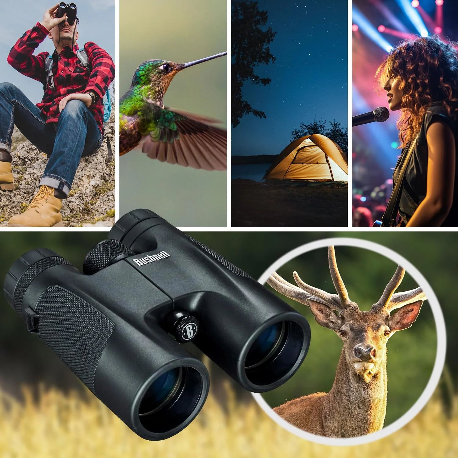 دوربین دوچشمی بوشنل 10x42 Powerview با منشور سقفی