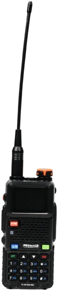رادیو دو طرفه قابل حمل آنالوگ پرومِیج کانکت PC-WT910 PRO دو بانده (VHF/UHF)، 50-55 هرتز، باتری 1500 میلی آمپر، فرستنده و گیرنده دستی جمع و جور، با کیفیت بالا و قابل اعتماد، مشکی | PC-WT910 PRO