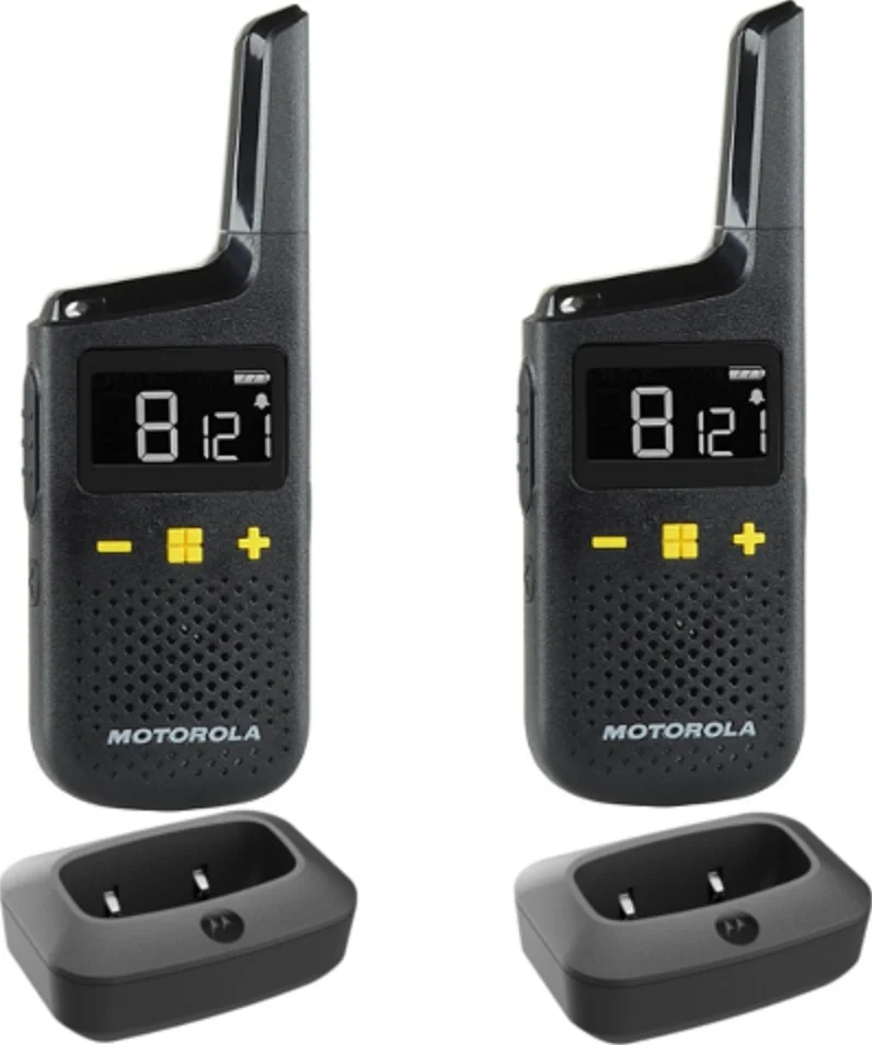بیسیم واکی تاکی موتورولا مدل XT185، دارای 121 کد حریم خصوصی، برد تا 8 کیلومتر، توان انتقال 500 میلی وات، ضد آب و گرد و غبار، قفل خودکار صفحه کلید، مشکی، بسته دوتایی انگلستان | D3P01610BDLMAW