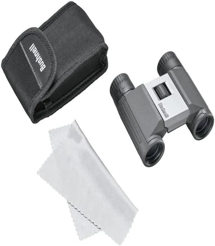 دوربین دوچشمی بوشنل Powerview 2 8x21 برای تماشای پرندگان - منشور سقفی تاشو و جمع و جور، سبک وزن، مناسب برای مسافرت، اپتیک چند لایه و کیف حمل