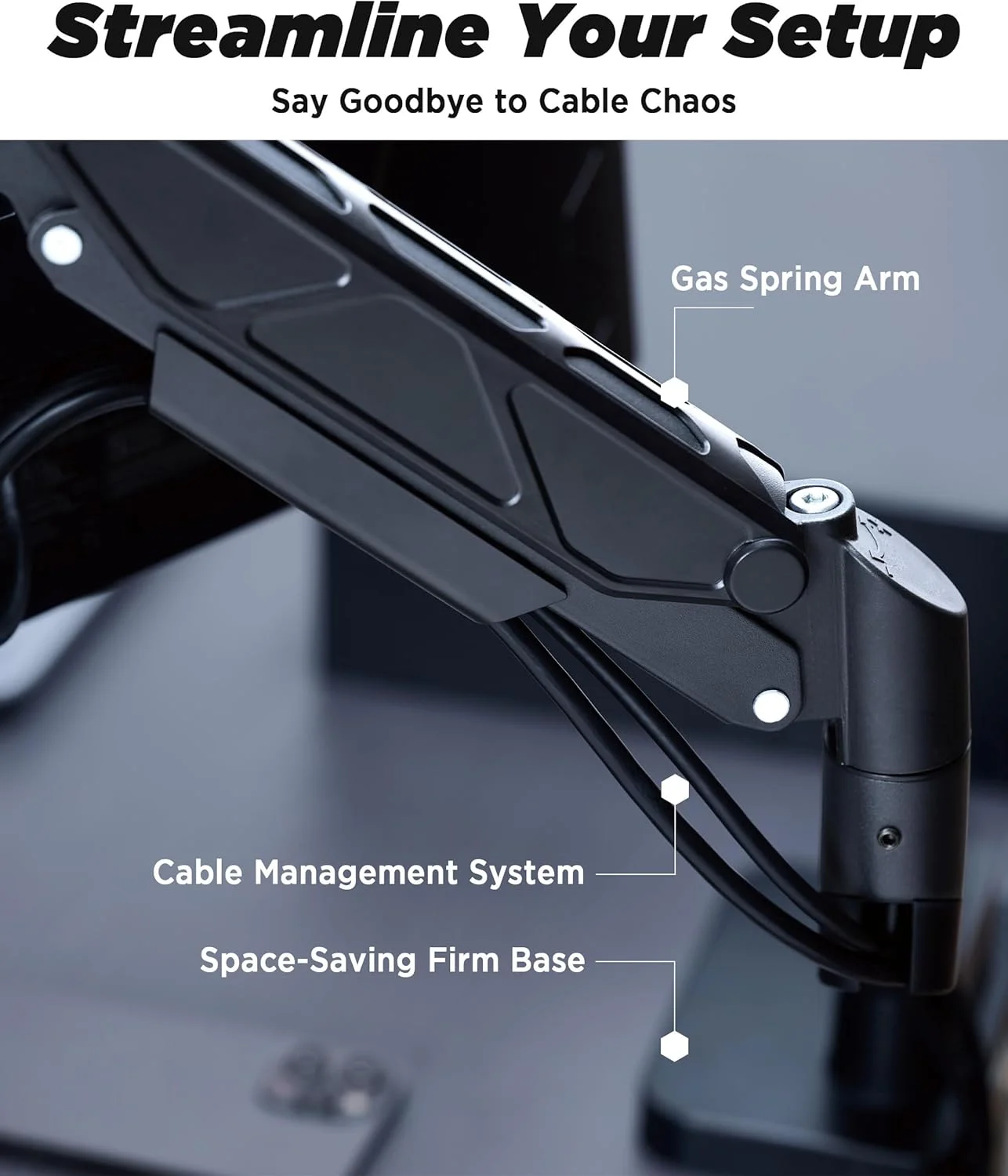 پایه مانیتور تکی رومیزی با فنر گازی VESA برای صفحه نمایش های کامپیوتر 13 تا 34 اینچ، گیره C و پایه رومیزی Grommet، بازوی قابل تنظیم ارتفاع تا 10 کیلوگرم، VESA مناسب 75/100 میلی متر، مشکی MA10E-S پایه مانیتور تکی رومیزی با فنر گازی VESA برای صفحه نمایش های کامپیوتر 13 تا 34 اینچ، گیره C و پایه رومیزی Grommet، بازوی قابل تنظیم ارتفاع تا 10 کیلوگرم، VESA مناسب 75/100 میلی متر، مشکی MA10E-S