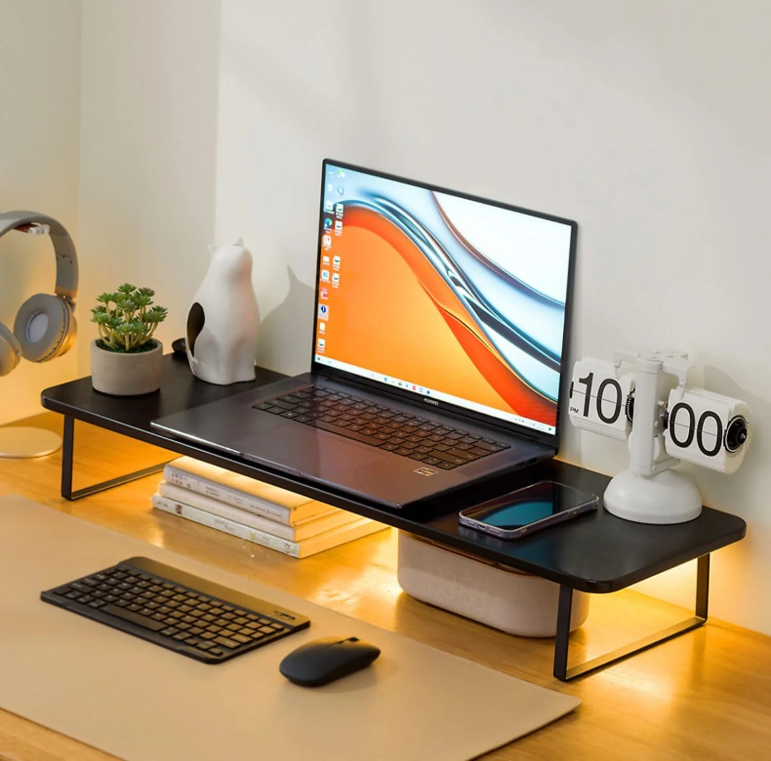 پایه مانیتور روبیک، ارتقا دهنده و نظم دهنده میز، طراحی ارگونومیک برای لپ تاپ و کامپیوتر، مناسب برای خانه و محل کار (مشکی، 100x26x12 سانتی متر) پایه مانیتور روبیک، ارتقا دهنده و نظم دهنده میز، طراحی ارگونومیک برای لپ تاپ و کامپیوتر، مناسب برای خانه و محل کار (مشکی، 100x26x12 سانتی متر)