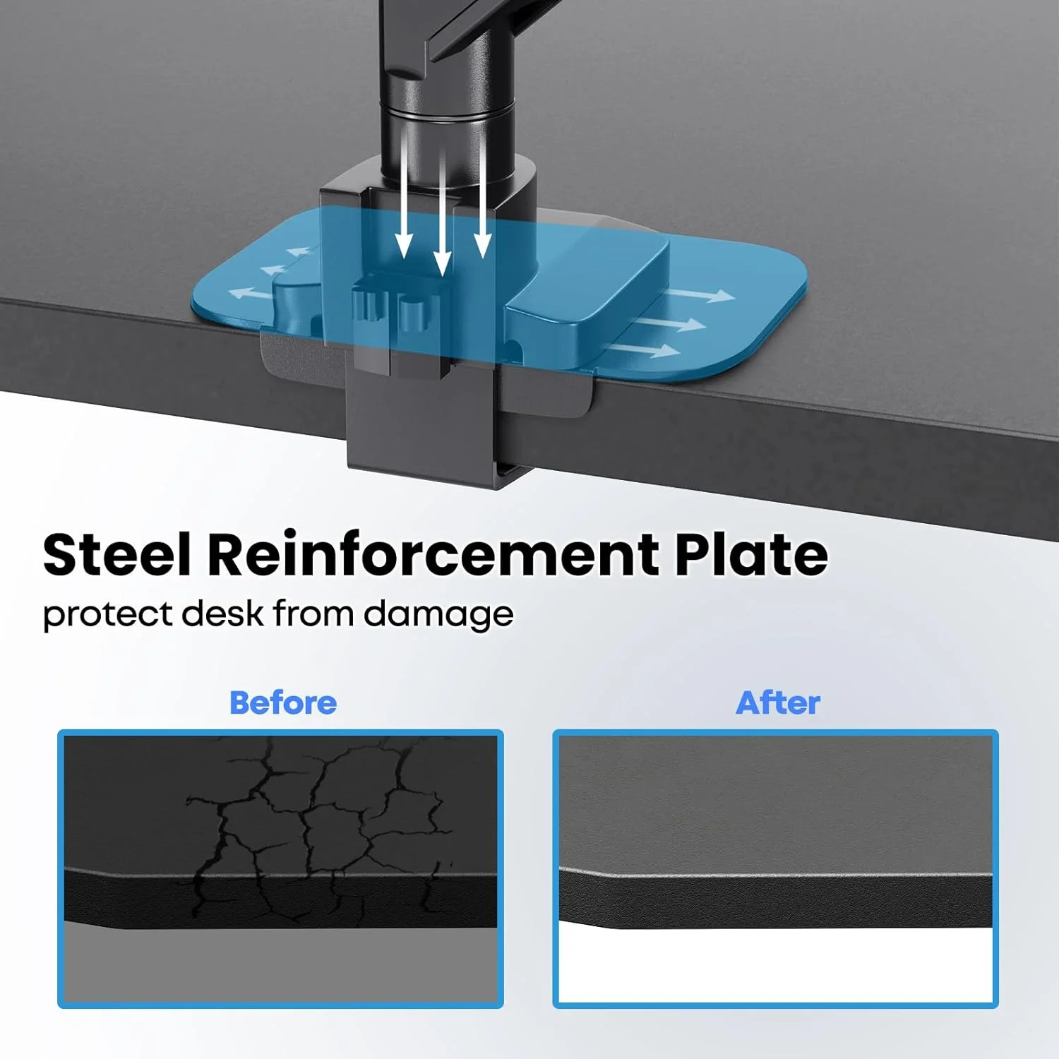 پایه رومیزی مانیتور PUTORSEN سایز 17-57 اینچ، طراحی مقاوم، آلومینیوم درجه یک، چرخان، شیب دار، با قابلیت تنظیم ارتفاع، بازوی تکی برای مانیتورهای LED LCD، سازگار با VESA 75x75 تا 200x200 میلی متر، تحمل وزن 27 کیلوگرم