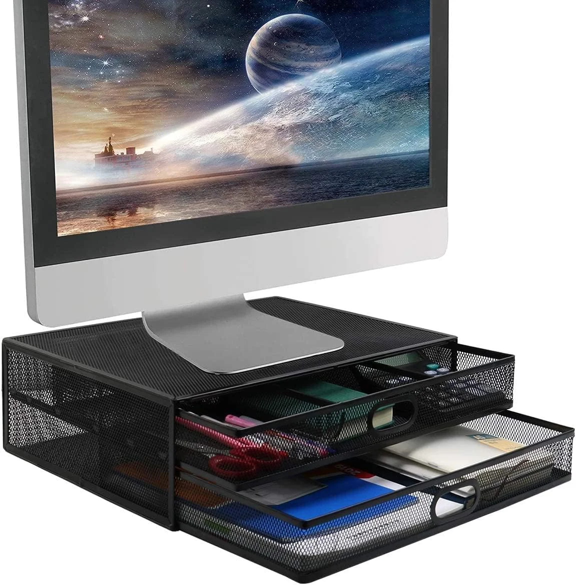 پایه مانیتور و نظم دهنده میز NP ZYTSHOP، نظم دهنده کشو میز، پایه بالابر مانیتور، لوازم التحریر سنگین، پایه مانیتور برای میز، لوازم جانبی میز و سازمان دهنده فضای کاری