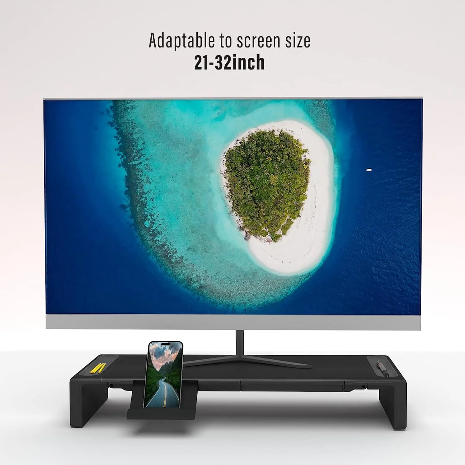 پایه مانیتور تاشو OImaster، پایه مانیتور کامپیوتر با ارتفاع قابل تنظیم، دارای کشو و جای قلم، پایه تلفن همراه مناسب کامپیوتر، دسکتاپ، لپ تاپ، صرفه جویی در فضا (مشکی) پایه مانیتور تاشو OImaster، پایه مانیتور کامپیوتر با ارتفاع قابل تنظیم، دارای کشو و جای قلم، پایه تلفن همراه مناسب کامپیوتر، دسکتاپ، لپ تاپ، صرفه جویی در فضا (مشکی)