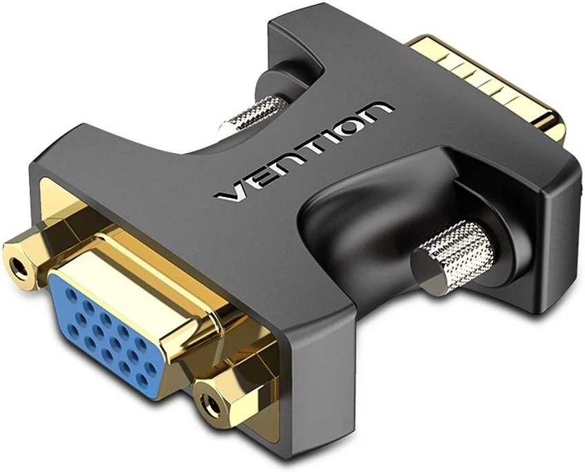 تبدیل وی جی ای نر به ماده Vention، کیفیت 1080P FHD، رابط با روکش طلا، سازگاری جهانی، انتقال سیگنال ویدیویی HD، مشکی | DDFB0