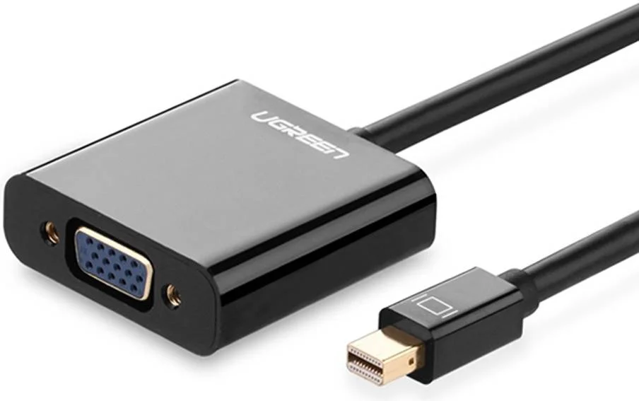 مبدل Mini Display Port به VGA یوگرین مدل MD113، ABS/15CM، پشتیبانی از رزولوشن تا 1920x1080، مشکی | 10459