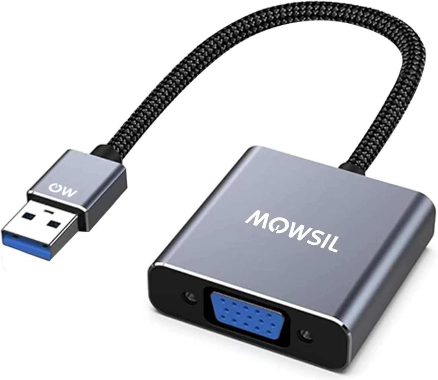مبدل USB به VGA موسیل، 1080P USB 3.0 به VGA با بدنه آلومینیومی و کابل 8 سانتی متری، خاکستری | MOUVG مبدل USB به VGA موسیل، 1080P USB 3.0 به VGA با بدنه آلومینیومی و کابل 8 سانتی متری، خاکستری | MOUVG