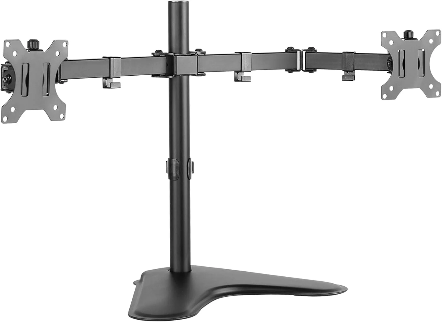 پایه رومیزی دوگانه مانیتور LCD NEWSTAR، قوی، سنگین و کاملاً قابل تنظیم برای 2 صفحه نمایش تا 27 اینچ