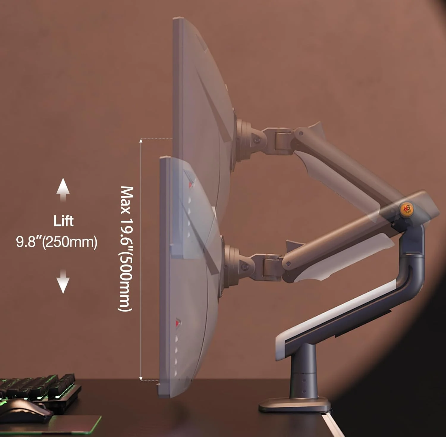 بازوی نگهدارنده مانیتور گیمینگ برای مانیتورهای تخت/ فوق عریض/ خمیده ۲۷ تا ۵۰ اینچ، پایه سنگین با تحمل وزن تا ۱۸ کیلوگرم، VESA 75/100 میلی متر مدل A5، مناسب برای مانیتورهای ۲۷، ۳۲، ۳۴، ۳۷، ۴۳، ۴۷، ۴۹ اینچ بازوی نگهدارنده مانیتور گیمینگ برای مانیتورهای تخت/ فوق عریض/ خمیده ۲۷ تا ۵۰ اینچ، پایه سنگین با تحمل وزن تا ۱۸ کیلوگرم، VESA 75/100 میلی متر مدل A5، مناسب برای مانیتورهای ۲۷، ۳۲، ۳۴، ۳۷، ۴۳، ۴۷، ۴۹ اینچ