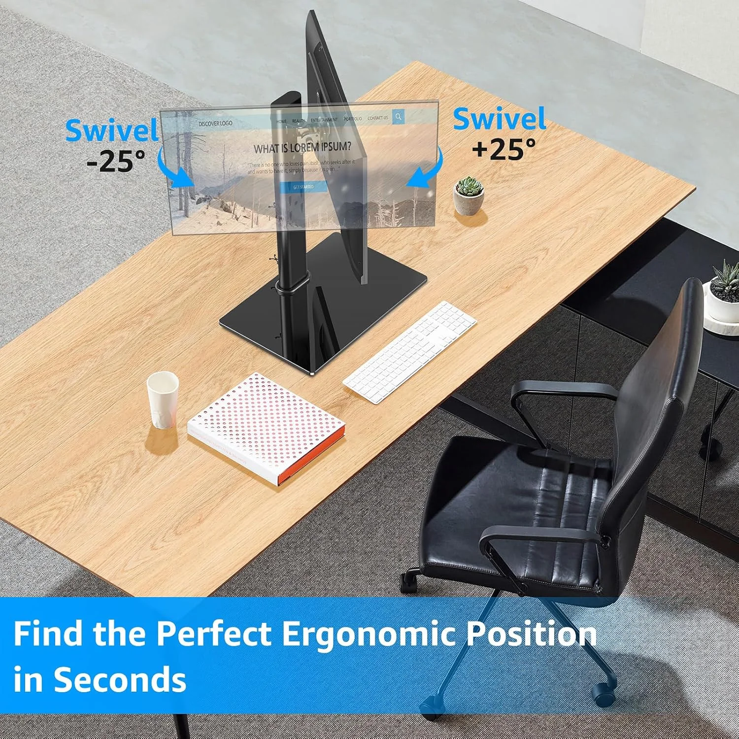 پایه مانیتور MOUNTUP برای میز، پایه مانیتور مستقل مناسب برای صفحه نمایش 13-32 اینچ تا 8 کیلوگرم، پایه صفحه نمایش با قابلیت چرخش، تنظیم ارتفاع، چرخش، پایه VESA 100 x 100mm، 75 x 75mm پایه مانیتور MOUNTUP برای میز، پایه مانیتور مستقل مناسب برای صفحه نمایش 13-32 اینچ تا 8 کیلوگرم، پایه صفحه نمایش با قابلیت چرخش، تنظیم ارتفاع، چرخش، پایه VESA 100 x 100mm، 75 x 75mm