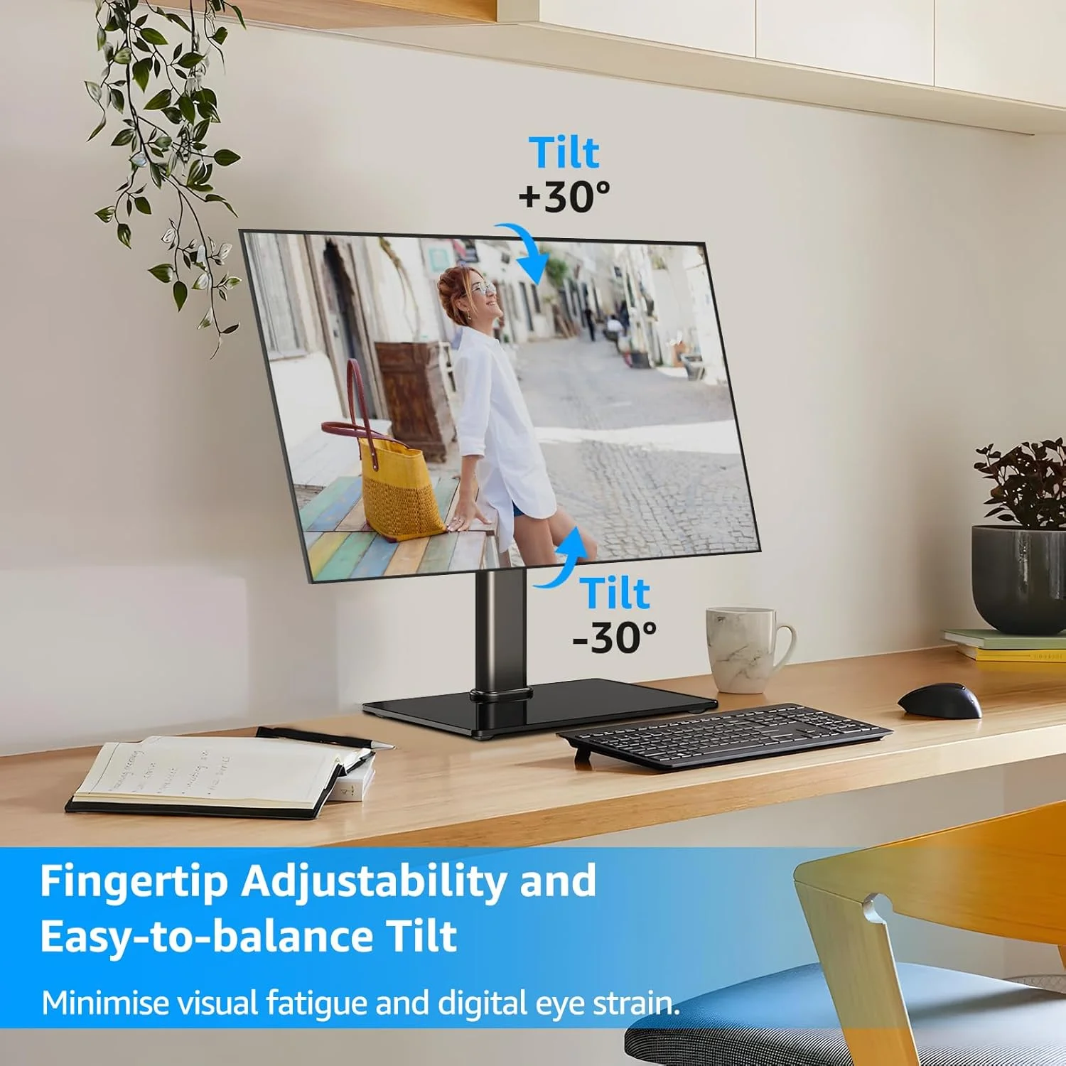 پایه مانیتور MOUNTUP برای میز، پایه مانیتور مستقل مناسب برای صفحه نمایش 13-32 اینچ تا 8 کیلوگرم، پایه صفحه نمایش با قابلیت چرخش، تنظیم ارتفاع، چرخش، پایه VESA 100 x 100mm، 75 x 75mm پایه مانیتور MOUNTUP برای میز، پایه مانیتور مستقل مناسب برای صفحه نمایش 13-32 اینچ تا 8 کیلوگرم، پایه صفحه نمایش با قابلیت چرخش، تنظیم ارتفاع، چرخش، پایه VESA 100 x 100mm، 75 x 75mm