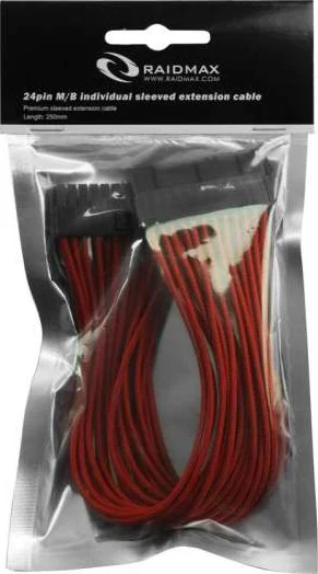 کابل افزایش طول 24 پین Raidmax (منبع تغذیه به مادربرد) قرمز 25 سانتی متر | RC-005-24P-Red کابل افزایش طول 24 پین Raidmax (منبع تغذیه به مادربرد) قرمز 25 سانتی متر | RC-005-24P-Red