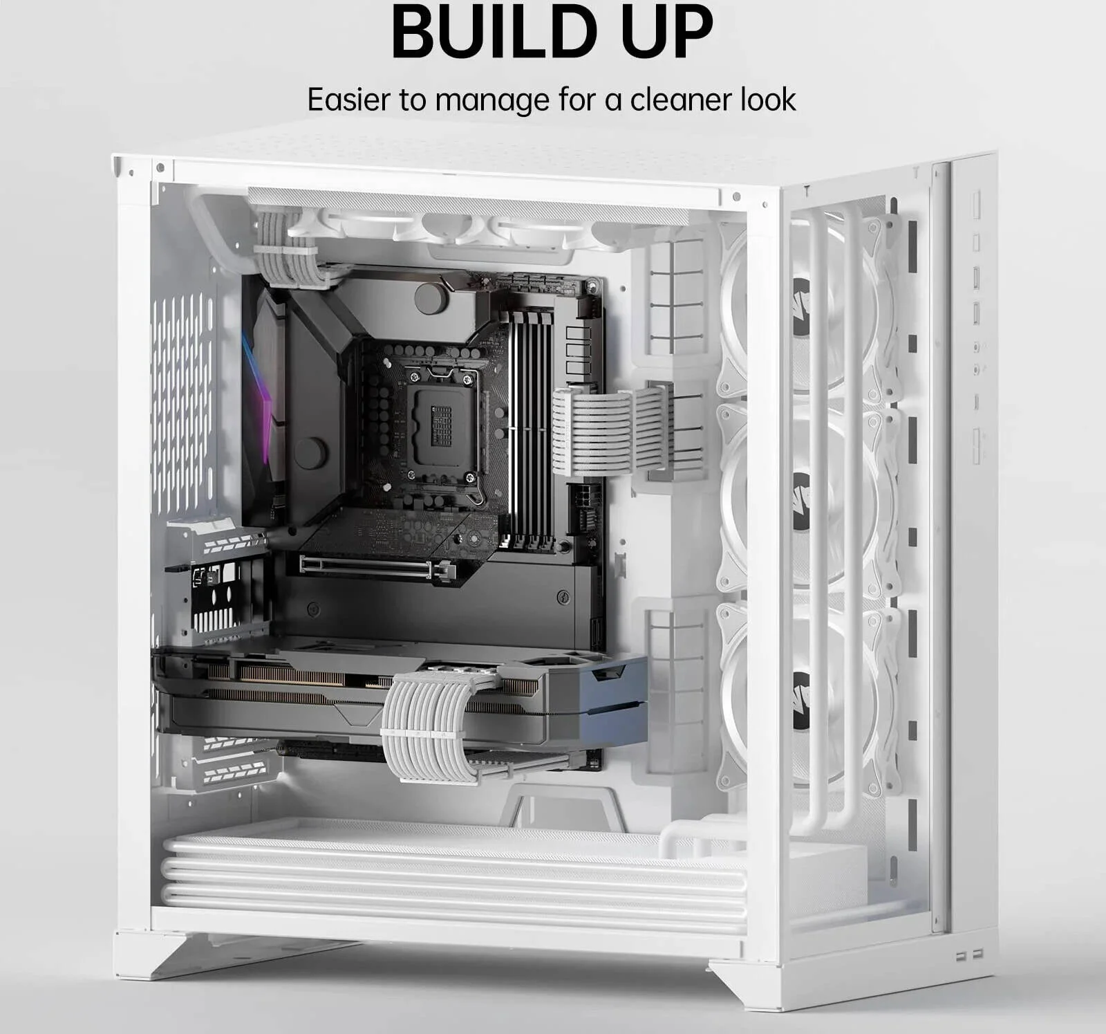 کابل روکش دار منبع تغذیه AsiaHorse، کیت کابل توسعه PSU با کانکتور سفید 16 AWG، 1x24Pin/2x4+4 EPS/3x6+2 PCI-E، طول 30 سانتی متر با شانه، بنفش/سفید | 791711868484