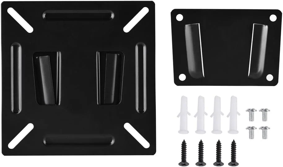 پایه نگهدارنده مانیتور LCD Luqeeg - پایه دیواری برای مانیتور LCD LED تلویزیون و صفحه نمایش کامپیوتر 12-24 اینچ، صرفه جویی در فضا و بهبود جلوه های بصری