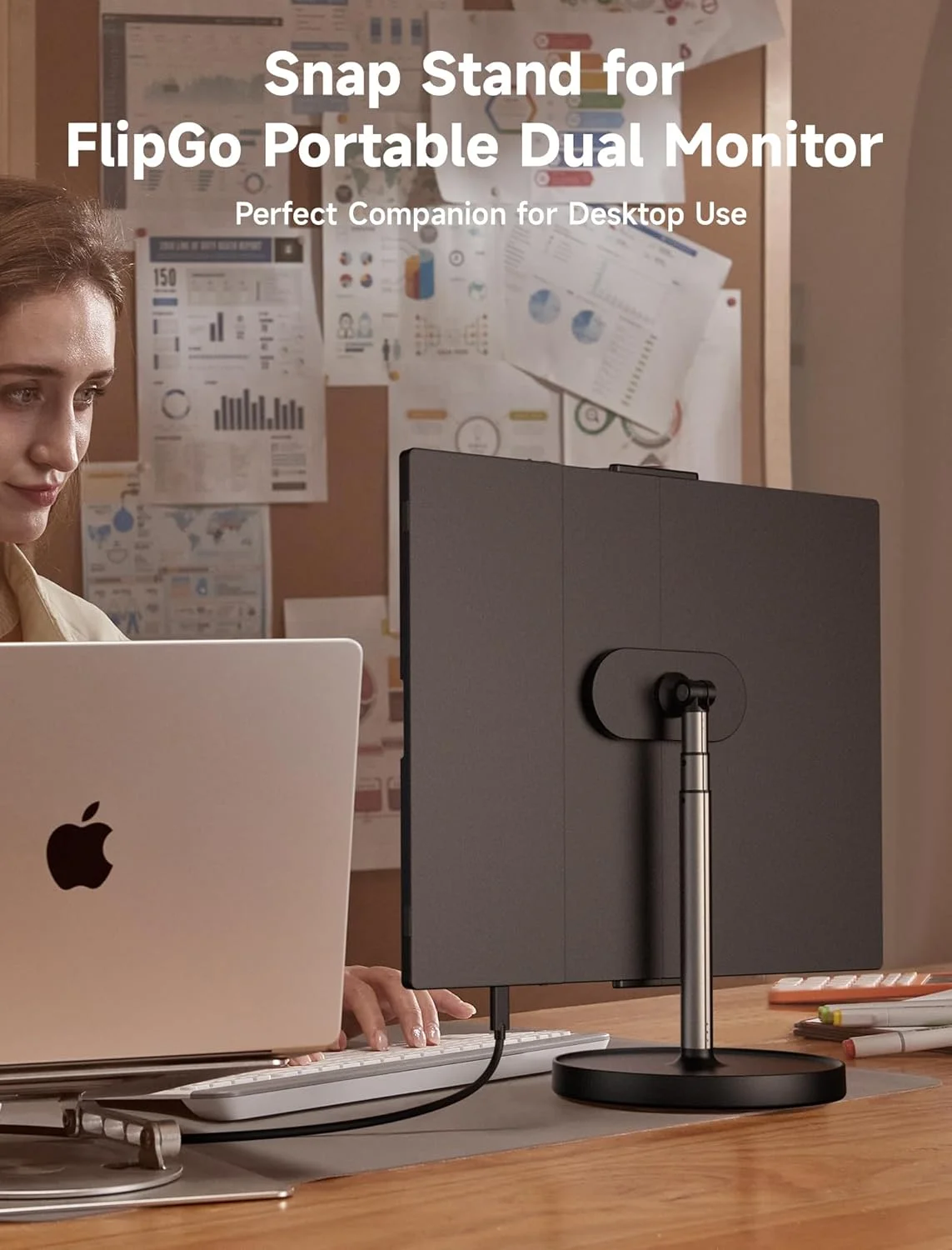 پایه مغناطیسی JSAUX برای مانیتور قابل حمل FlipGo 16"، 15.6" و 13.5"، چرخش 180 درجه، تنظیم آزادانه ارتفاع و زوایای مختلف، پایه پایدار برای مانیتور FlipGo پایه مغناطیسی JSAUX برای مانیتور قابل حمل FlipGo 16"، 15.6" و 13.5"، چرخش 180 درجه، تنظیم آزادانه ارتفاع و زوایای مختلف، پایه پایدار برای مانیتور FlipGo