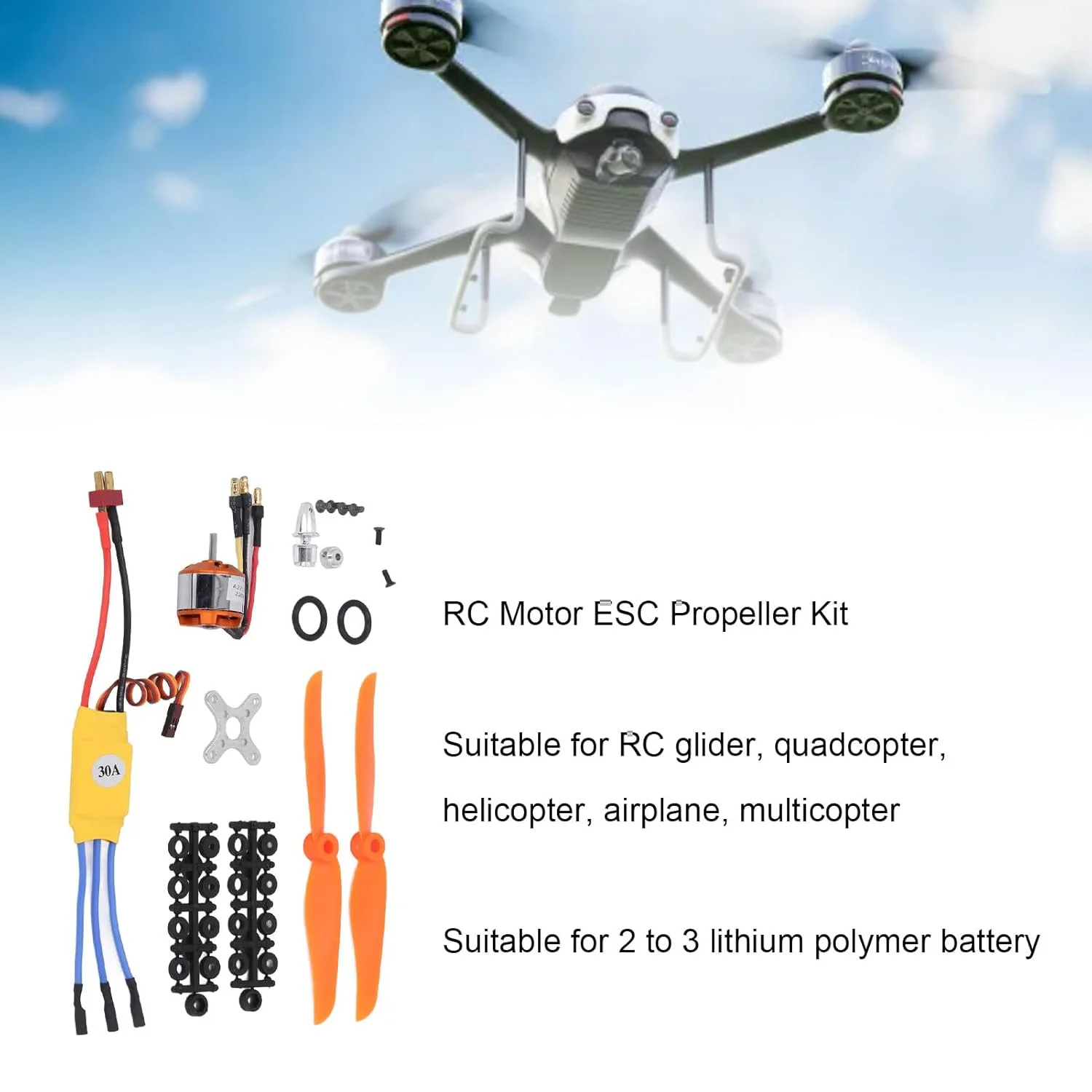 موتور هواپیمای آرسی، موتور براشلس 2200KV آرسی 6T به همراه کیت لوازم جانبی ملخ و اسپید کنترل 30 آمپر، کیت موتور هواپیمای آرسی، کیت موتور هواپیمای آرسی مناسب برای هواپیمای آرسی F450 550 کوادکوپتر، هلیکوپتر موتور هواپیمای آرسی، موتور براشلس 2200KV آرسی 6T به همراه کیت لوازم جانبی ملخ و اسپید کنترل 30 آمپر، کیت موتور هواپیمای آرسی، کیت موتور هواپیمای آرسی مناسب برای هواپیمای آرسی F450 550 کوادکوپتر، هلیکوپتر