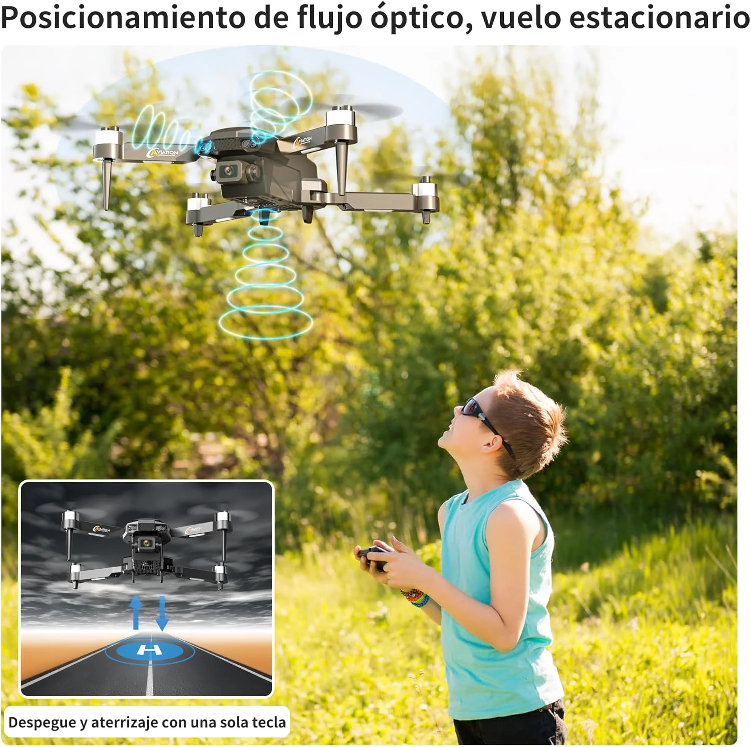 پهپاد F205 با صفحه نمایش 2.4 اینچی، موتور براشلس FPV، شناور خودکار، کنترل با اشاره، کارت SD 8 گیگابایتی با کارت خوان، شروع با یک کلید برای مبتدی