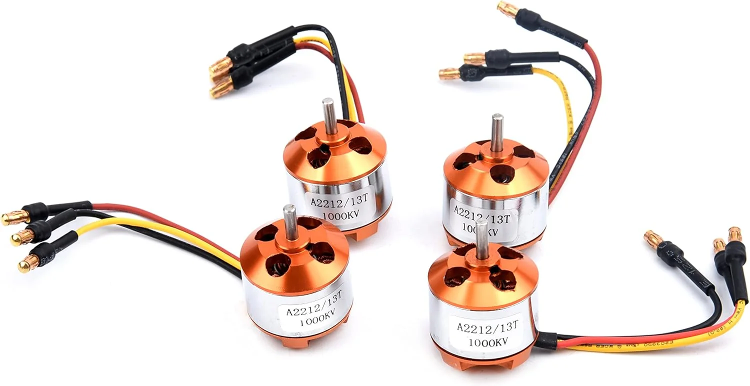 موتور براشلس A2212 1000KV با کانکتورهای موزی نری 3.5 میلی‌متری برای هواپیماهای DIY RC، مولتی‌کوپتر، کوادکوپتر و پهپاد