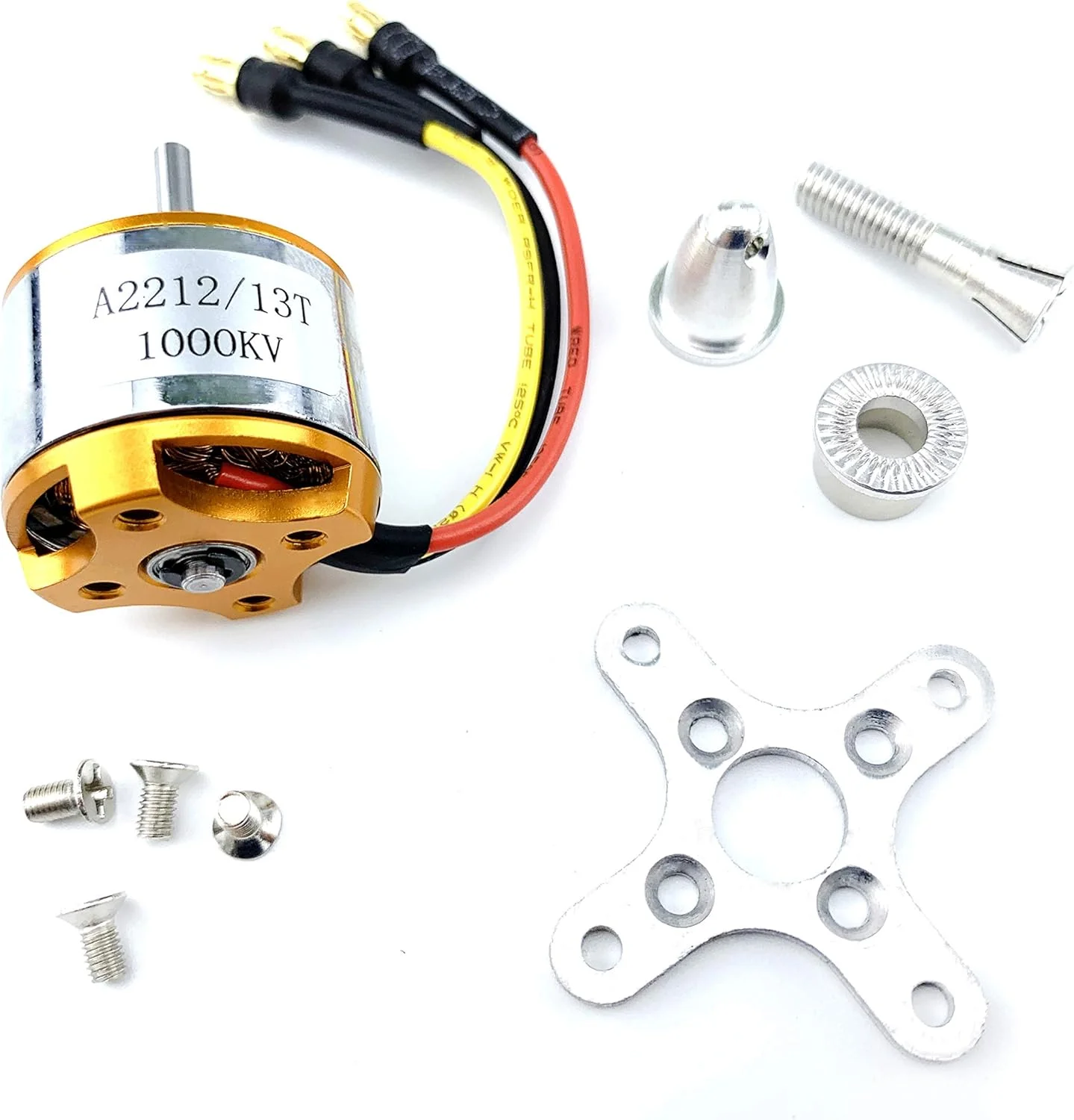 موتور براشلس A2212 1000KV با کانکتورهای موزی نری 3.5 میلی‌متری برای هواپیماهای DIY RC، مولتی‌کوپتر، کوادکوپتر و پهپاد