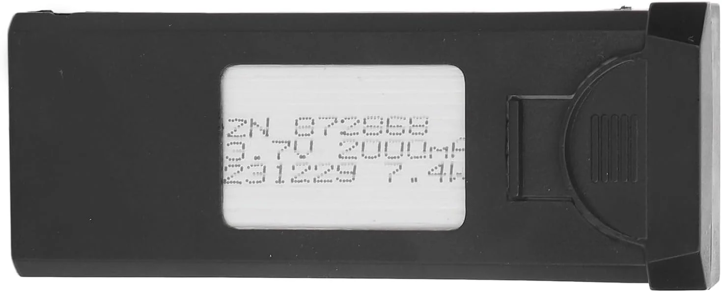 باتری لیتیوم پلیمری 3.7 ولت 2000 میلی آمپر ساعت Cryfokt، باتری سبک وزن لیتیوم پلیمری برای پهپاد، باتری قابل حمل کوادکوپتر RC، باتری لیتیوم پلیمری با ظرفیت بالا برای لوازم جانبی پهپاد RC براشلس LSRC S2S