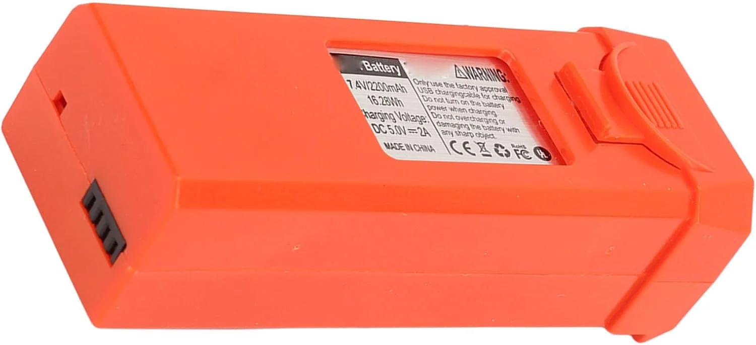 باتری لیتیومی 7.4 ولت 2200 میلی آمپر ساعت برای کوادکوپتر LYERC L900 PRO SE (نارنجی)