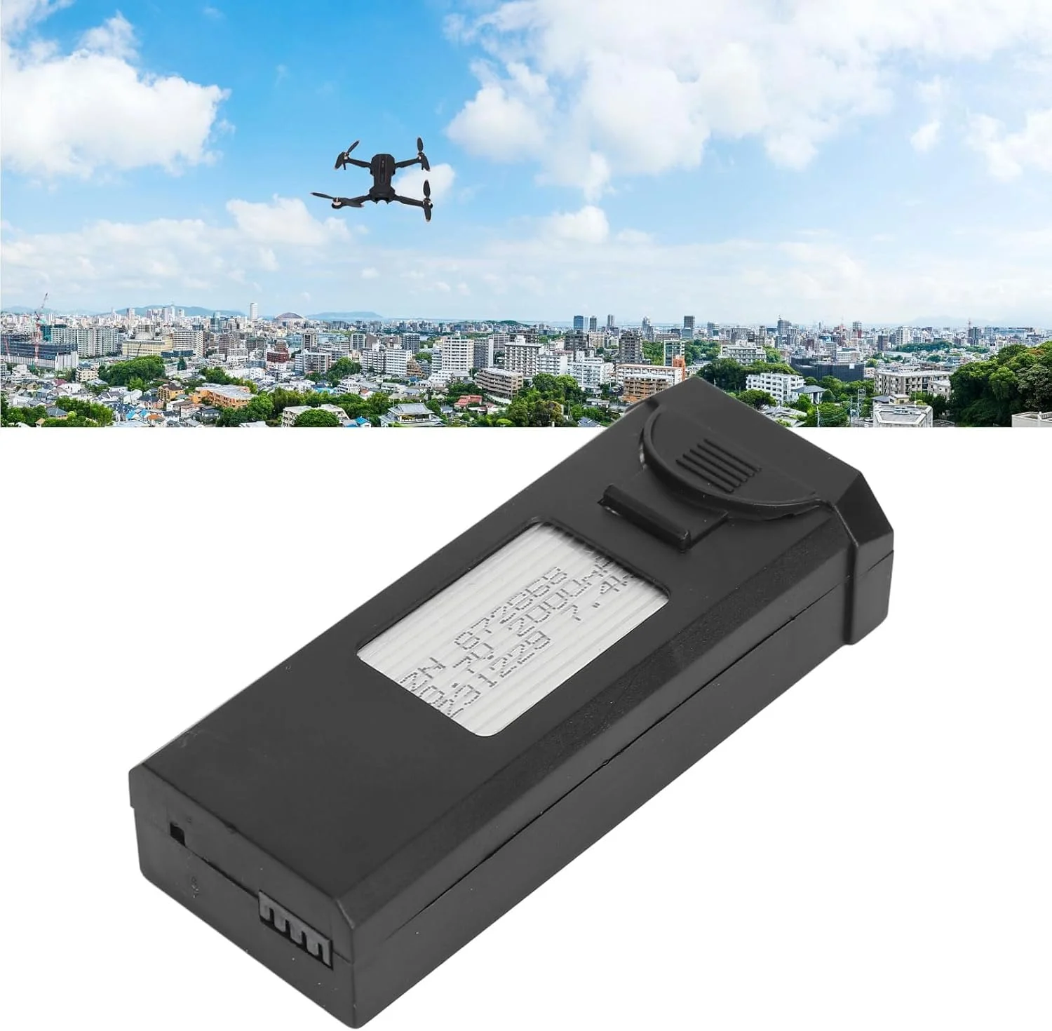 باتری لیتیوم پلیمری 3.7 ولت 2000 میلی آمپر ساعت Cryfokt، باتری سبک وزن لیتیوم پلیمری برای پهپاد، باتری قابل حمل کوادکوپتر RC، باتری لیتیوم پلیمری با ظرفیت بالا برای لوازم جانبی پهپاد RC براشلس LSRC S2S