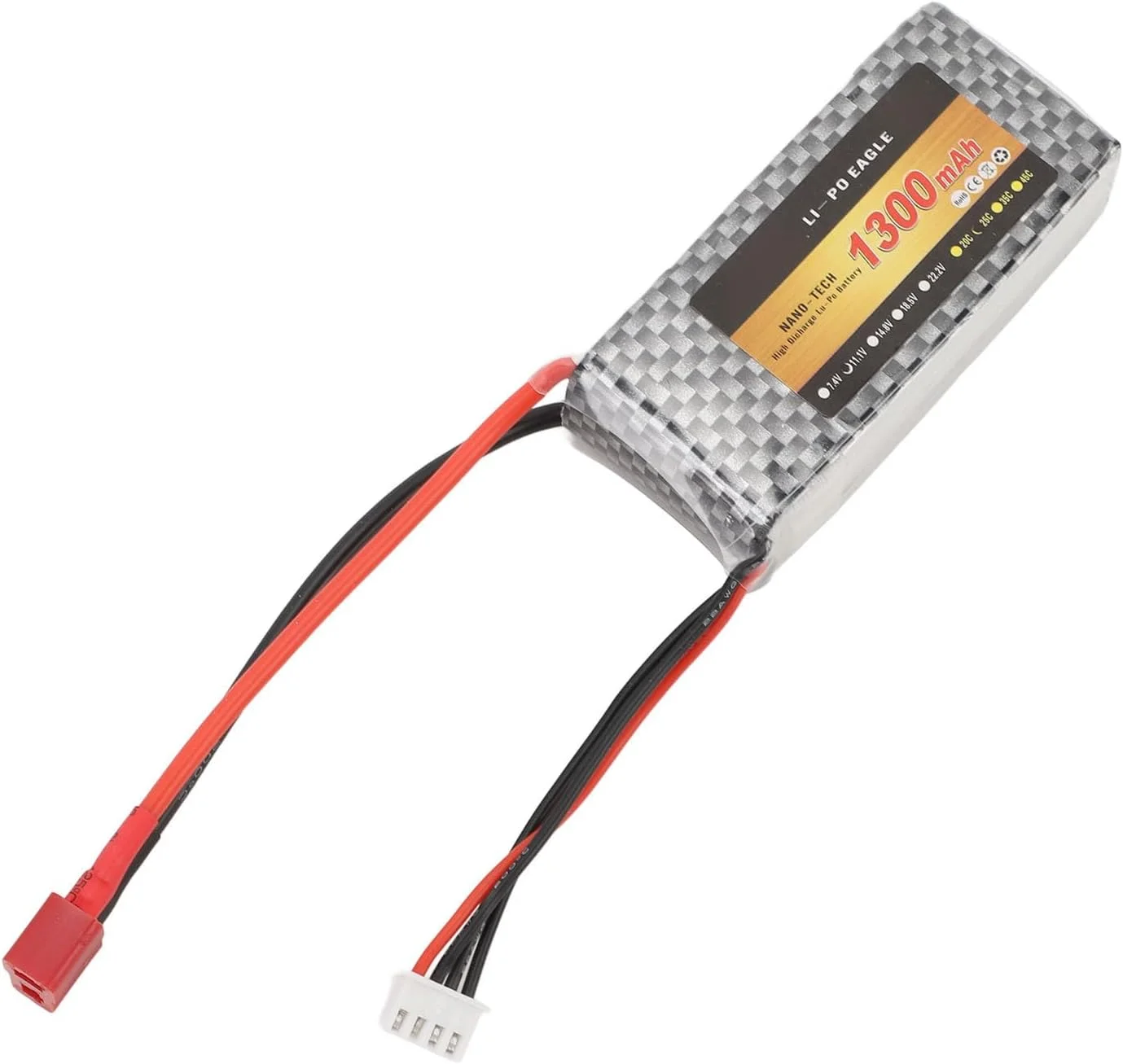 باتری لیتیومی Cryfokt، باتری لیپو 3s 11.1V RC با عمر طولانی کانکتور 25CT برای پهپاد FPV و هلیکوپتر