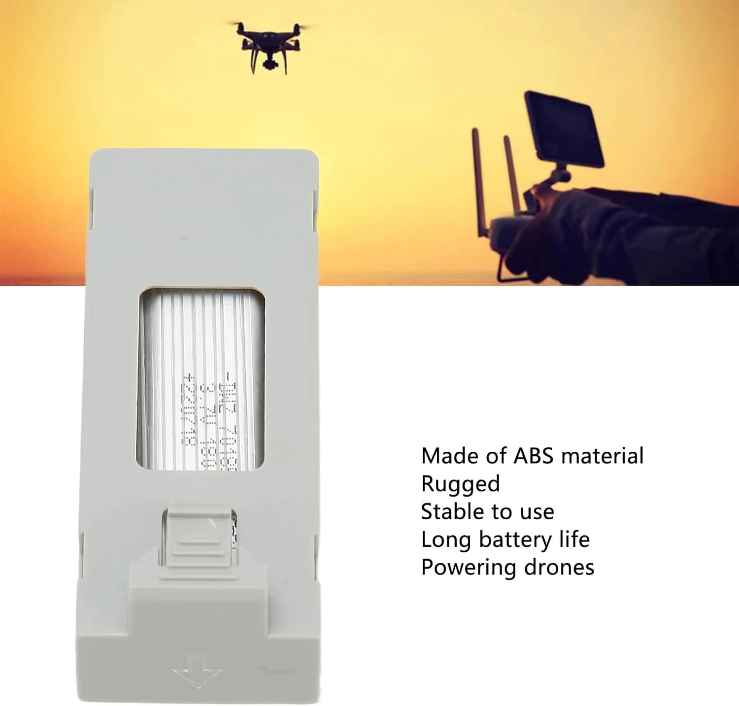 باتری لیتیومی 3.7 ولت 1800 میلی آمپر ساعت برای پهپادهای E88 E525 E99 K3