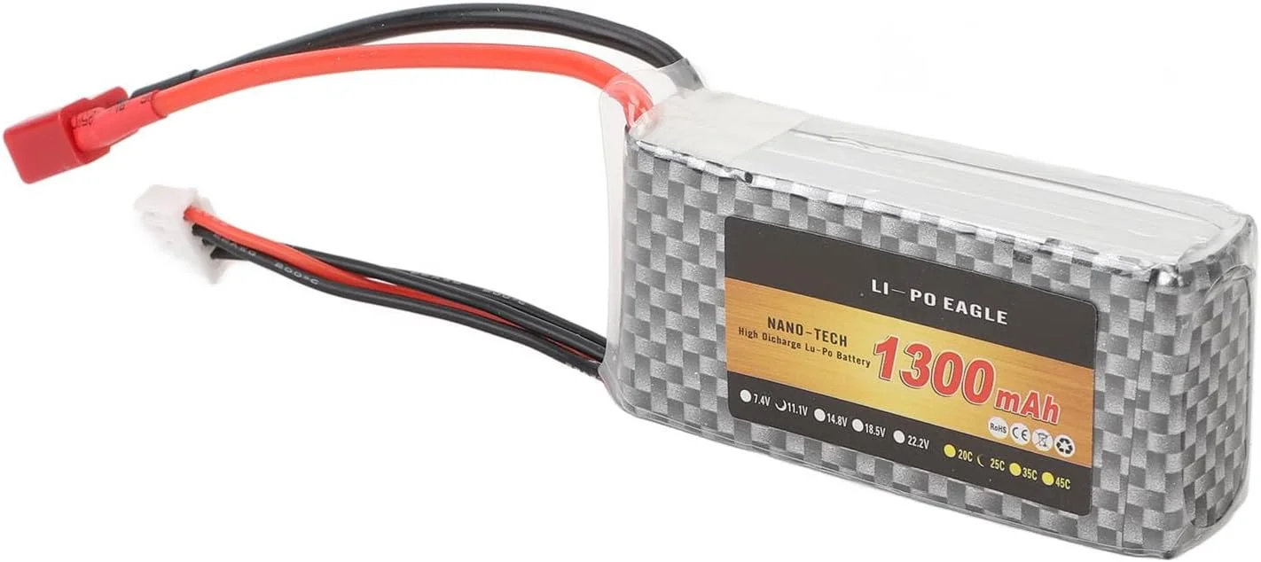 باتری لیتیومی Cryfokt، باتری لیپو 3s 11.1V RC با عمر طولانی کانکتور 25CT برای پهپاد FPV و هلیکوپتر