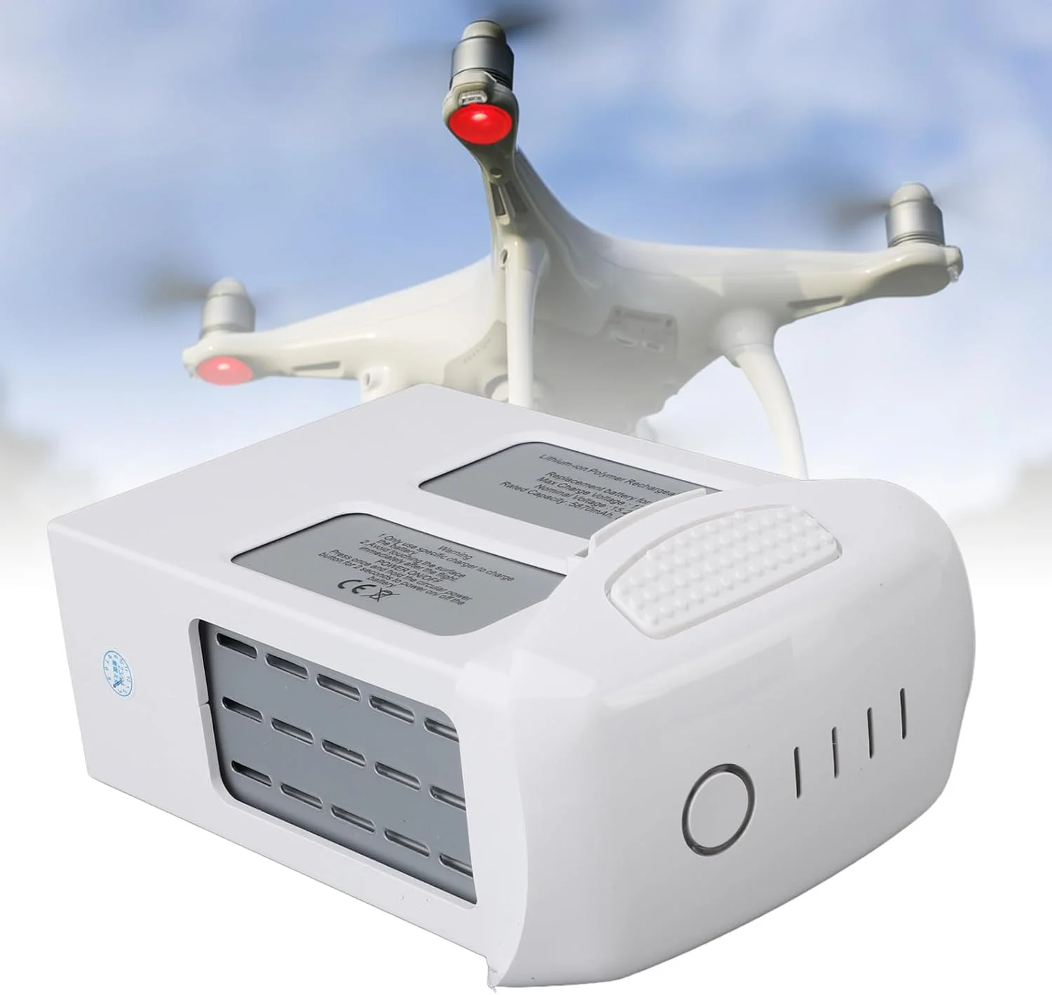 باتری ۵۸۷۰ میلی آمپر ساعتی برای پهپادهای سری Phantom 4 Pro, 4A, 4P Plus, 4 Pro V2.0, RTK Multi Spectrum، باتری جایگزین ۱۵.۲ ولت با قابلیت اتصال به برنامه و لوازم جانبی پهپاد