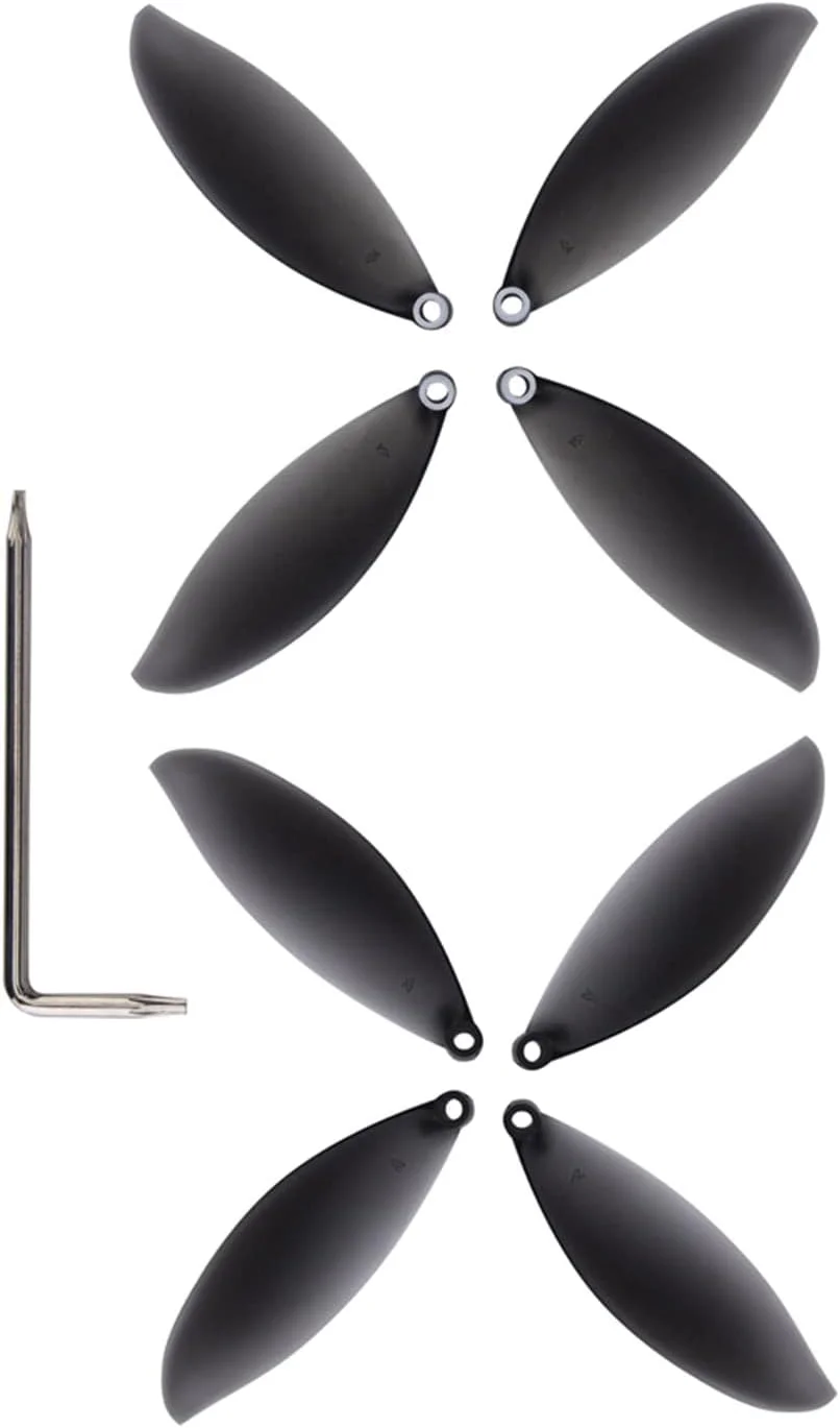 ست پره های ملخ پهپاد Cryfokt، لوازم جانبی جایگزین خاکستری از جنس PC، مجهز به آچار، 8 عدد برای کاربران Anafi