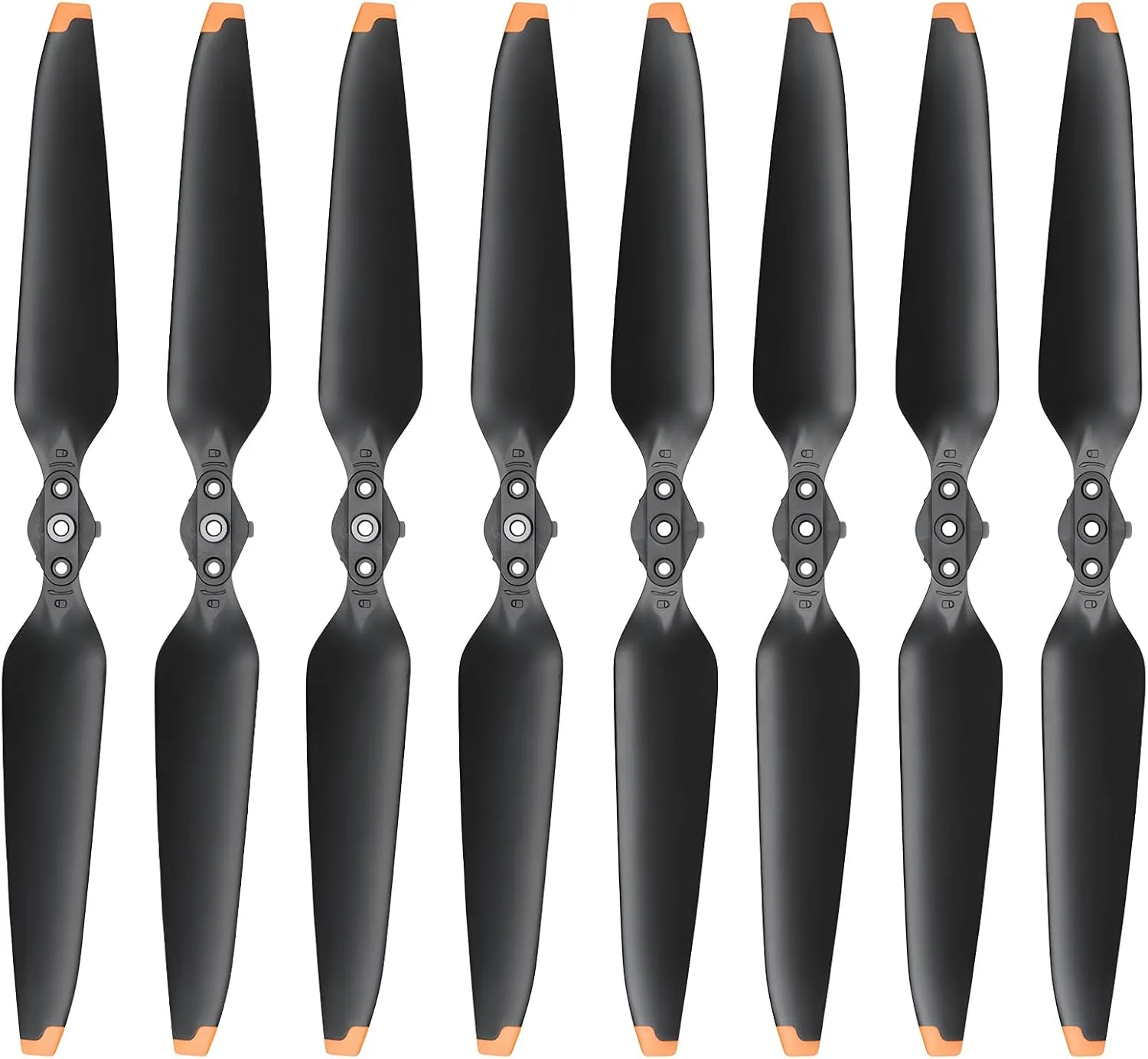 پروانه های جایگزین برای DJI Air 3، پره های کم صدا، لوازم جانبی برای DJI Mavic Air 3، 8 عدد، نوک نارنجی