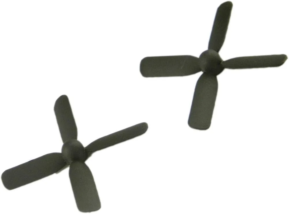 پروانه های 4 پره آرسی CHANCS (50x50 میلی متر، قطر 0.7 میلی متر) ملخی 4 تیغه چند روتور برای مینی پهپادهای کوچک، کیت هواپیمای خورشیدی 2 عدد