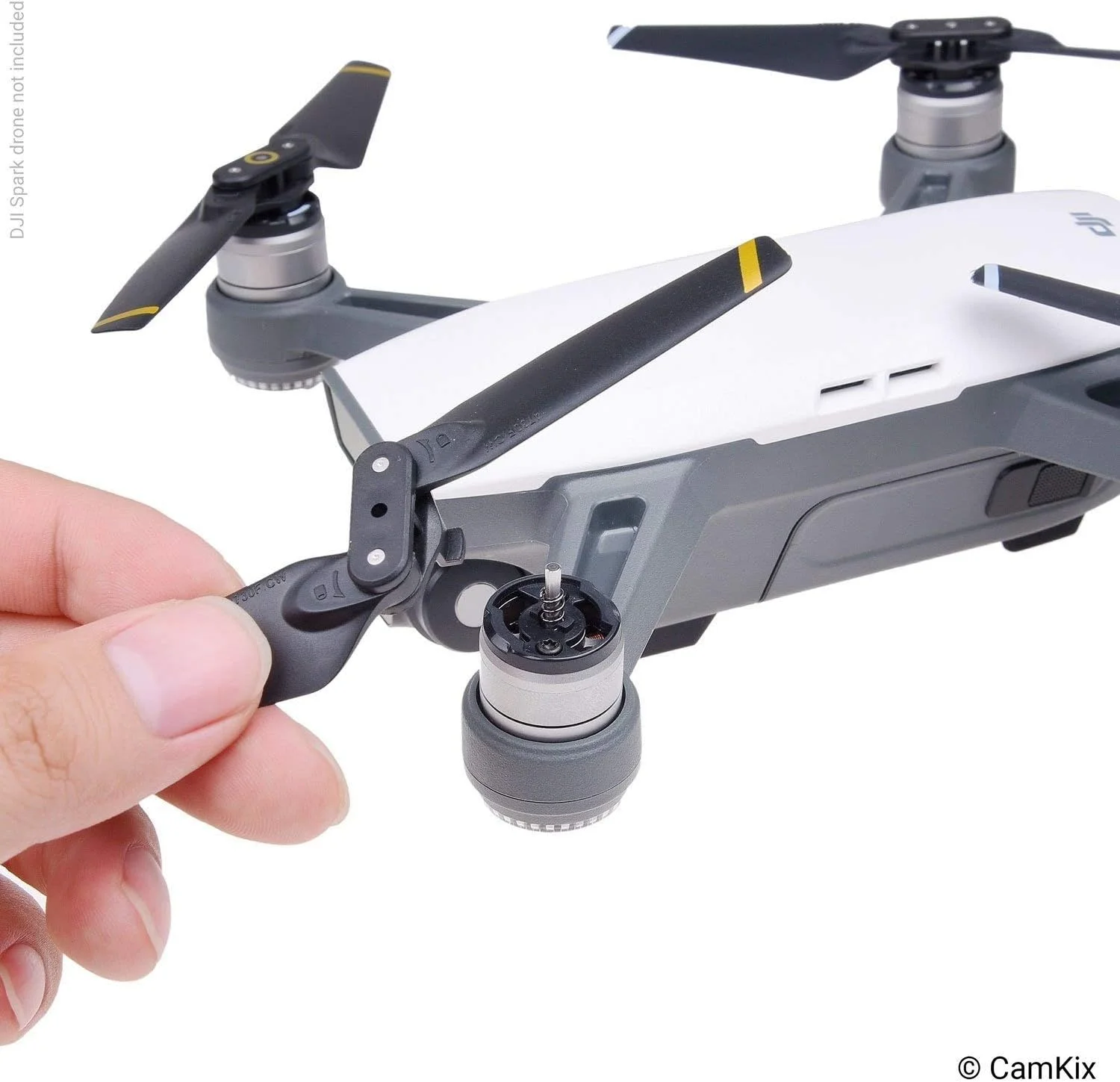 پروانه های جایگزین CamKix برای DJI Spark - 2 ست (8 پره) - همراه با جعبه نگهداری مناسب - بال های تاشو با رهاسازی سریع - طراحی تست شده پرواز - لوازم جانبی ضروری برای پهپاد DJI Spark شما