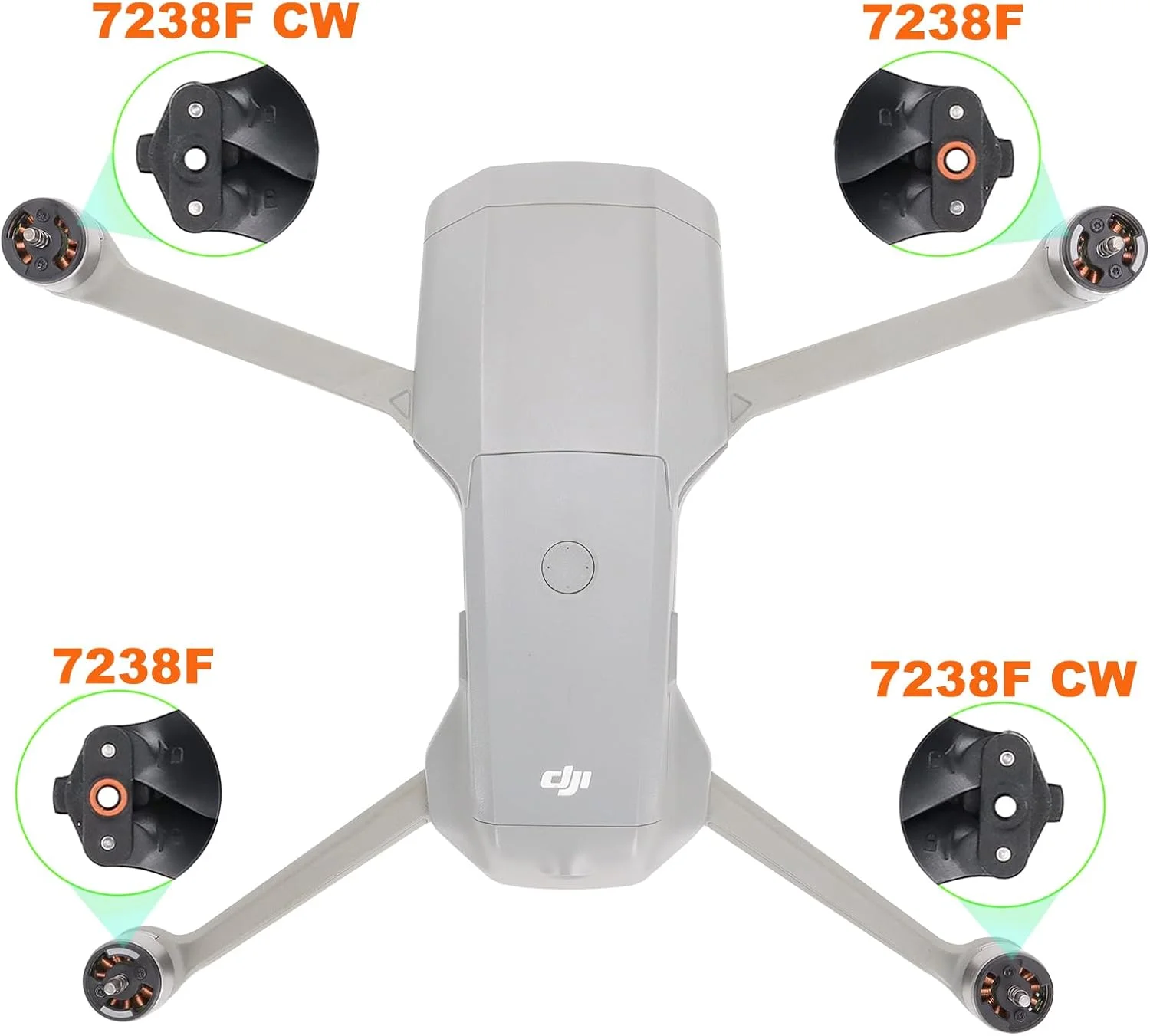 CQT (12 عدد) پروانه های ایر 2 اس + بند نگهدارنده پروانه سازگار با DJI Air 2s / Mavic Air 2، ملخ های جایگزین، کم صدا و با قابلیت رهاسازی سریع