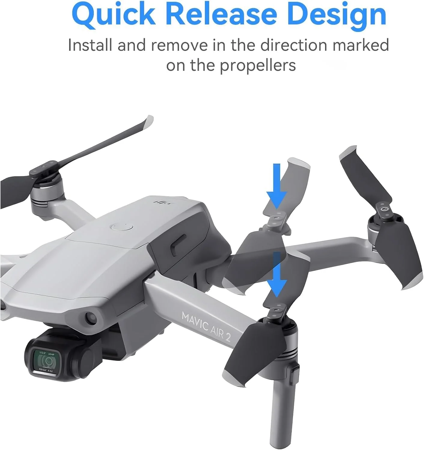 پروانه های جایگزین ملخ های کم صدا برای DJI Mavic Air 2/Air 2s، لوازم جانبی پهپاد DJI Mavic Air 2/Air 2s، 8 عدد نوک نقره ای