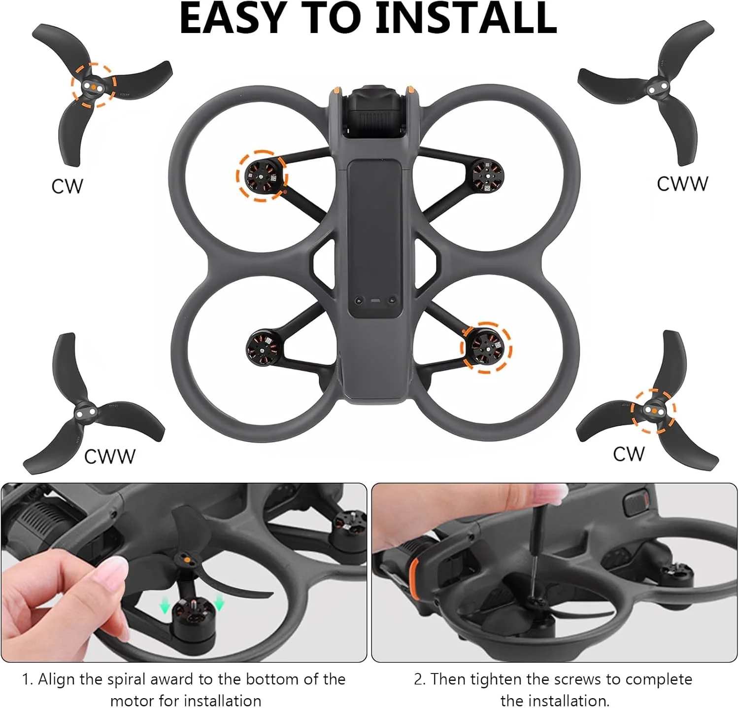 پروانه های Bocguy Avata 2، بسته 4 عددی پروانه های پهپاد DJI Avatar به همراه 12 پیچ و پیچ گوشتی، لوازم جانبی DJI Avata 2 برای تعویض پروانه پهپاد، پره های کم صدای پروانه 3032S DJI Avatar 2 پروانه های Bocguy Avata 2، بسته 4 عددی پروانه های پهپاد DJI Avatar به همراه 12 پیچ و پیچ گوشتی، لوازم جانبی DJI Avata 2 برای تعویض پروانه پهپاد، پره های کم صدای پروانه 3032S DJI Avatar 2