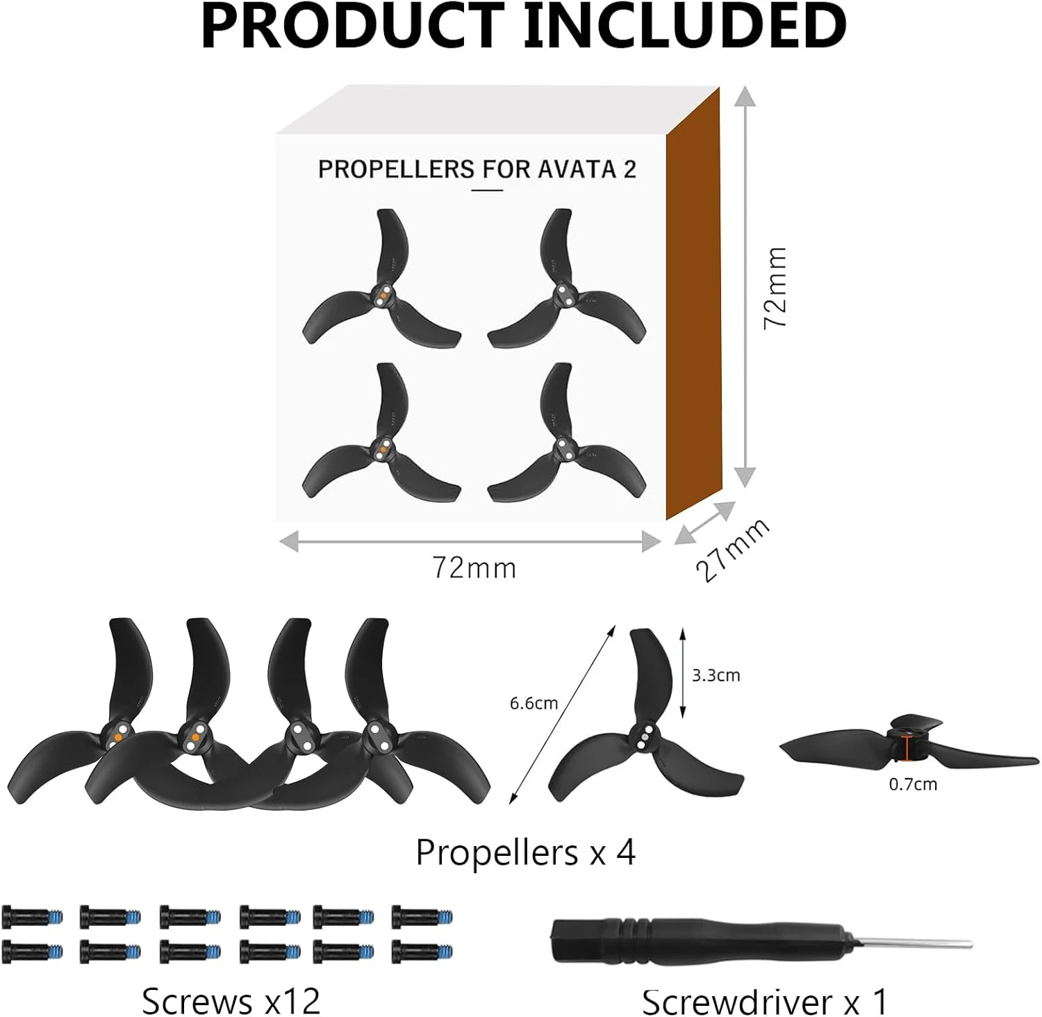 پروانه های Bocguy Avata 2، بسته 4 عددی پروانه های پهپاد DJI Avatar به همراه 12 پیچ و پیچ گوشتی، لوازم جانبی DJI Avata 2 برای تعویض پروانه پهپاد، پره های کم صدای پروانه 3032S DJI Avatar 2 پروانه های Bocguy Avata 2، بسته 4 عددی پروانه های پهپاد DJI Avatar به همراه 12 پیچ و پیچ گوشتی، لوازم جانبی DJI Avata 2 برای تعویض پروانه پهپاد، پره های کم صدای پروانه 3032S DJI Avatar 2