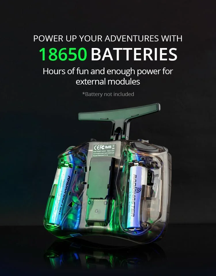 رادیو کنترل رادیومستر پاکت مناسب برای پهپاد FPV – (M2) با گیمبال هال، EdgeTX، 2.4GHz ELRS، جایگاه ماژول نانو، شارژ USB-C، آنتن تاشو، طراحی سبک وزن (شفاف) رادیو کنترل رادیومستر پاکت مناسب برای پهپاد FPV – (M2) با گیمبال هال، EdgeTX، 2.4GHz ELRS، جایگاه ماژول نانو، شارژ USB-C، آنتن تاشو، طراحی سبک وزن (شفاف)