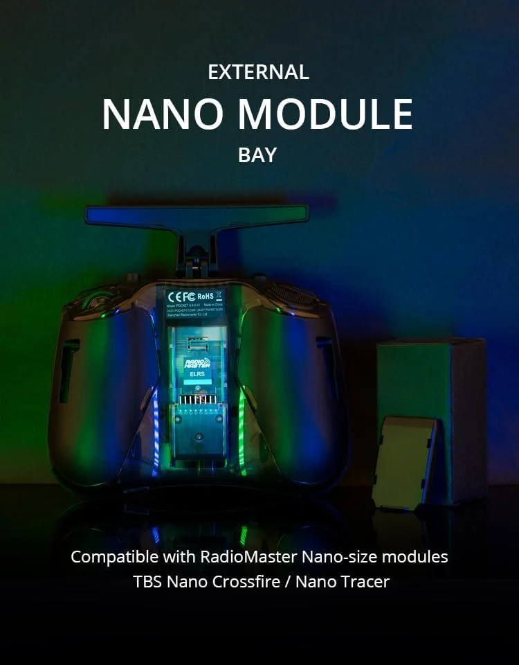 رادیو کنترل رادیومستر پاکت مناسب برای پهپاد FPV – (M2) با گیمبال هال، EdgeTX، 2.4GHz ELRS، جایگاه ماژول نانو، شارژ USB-C، آنتن تاشو، طراحی سبک وزن (شفاف) رادیو کنترل رادیومستر پاکت مناسب برای پهپاد FPV – (M2) با گیمبال هال، EdgeTX، 2.4GHz ELRS، جایگاه ماژول نانو، شارژ USB-C، آنتن تاشو، طراحی سبک وزن (شفاف)
