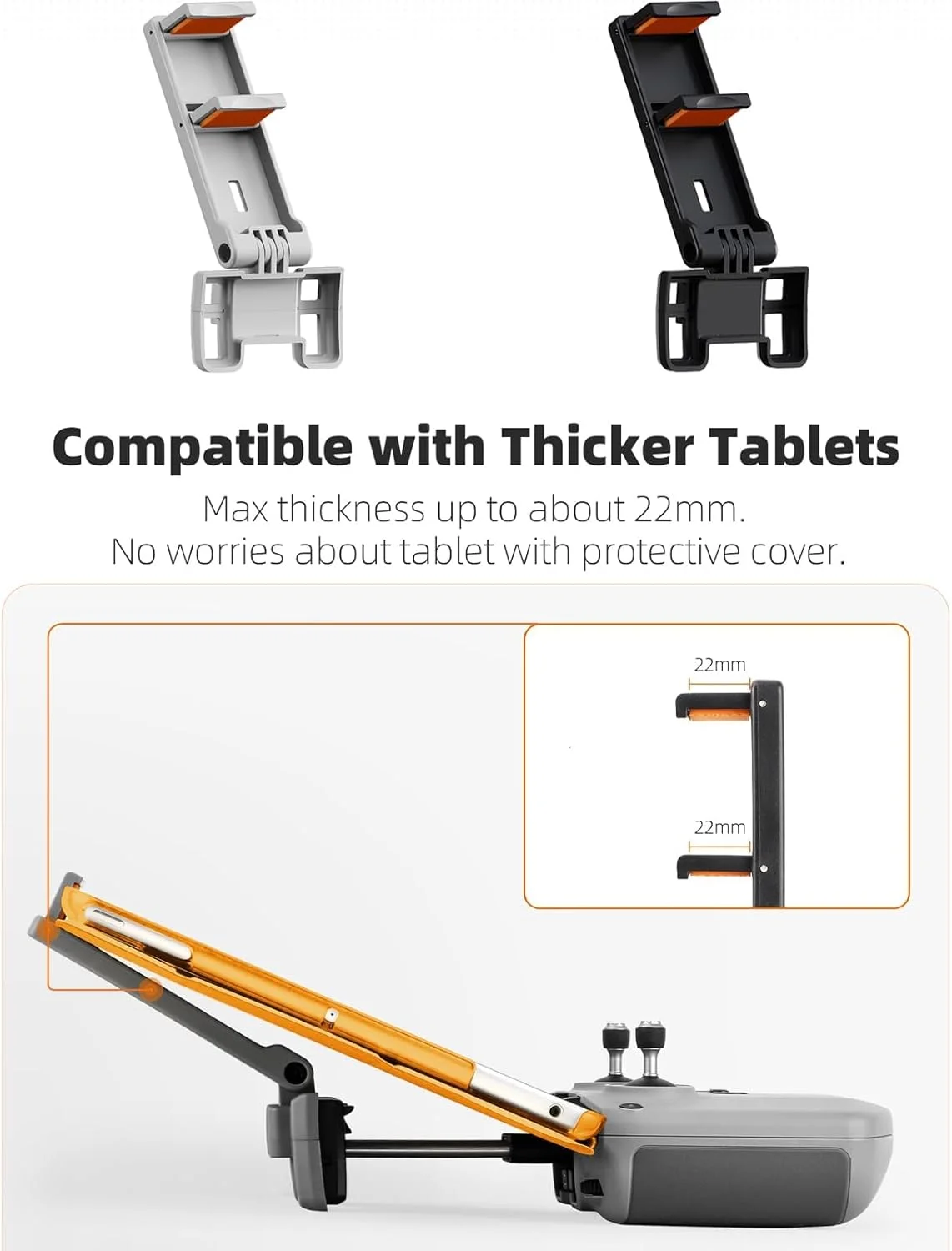 پایه نگهدارنده تبلت قابل تنظیم آزون برای DJI Neo/AIR 3S/Mini 4 Pro، استند تاشو برای کنترل از راه دور DJI RC-N3/N2/N1، 7.9-11 اینچ، لوازم جانبی پهپاد