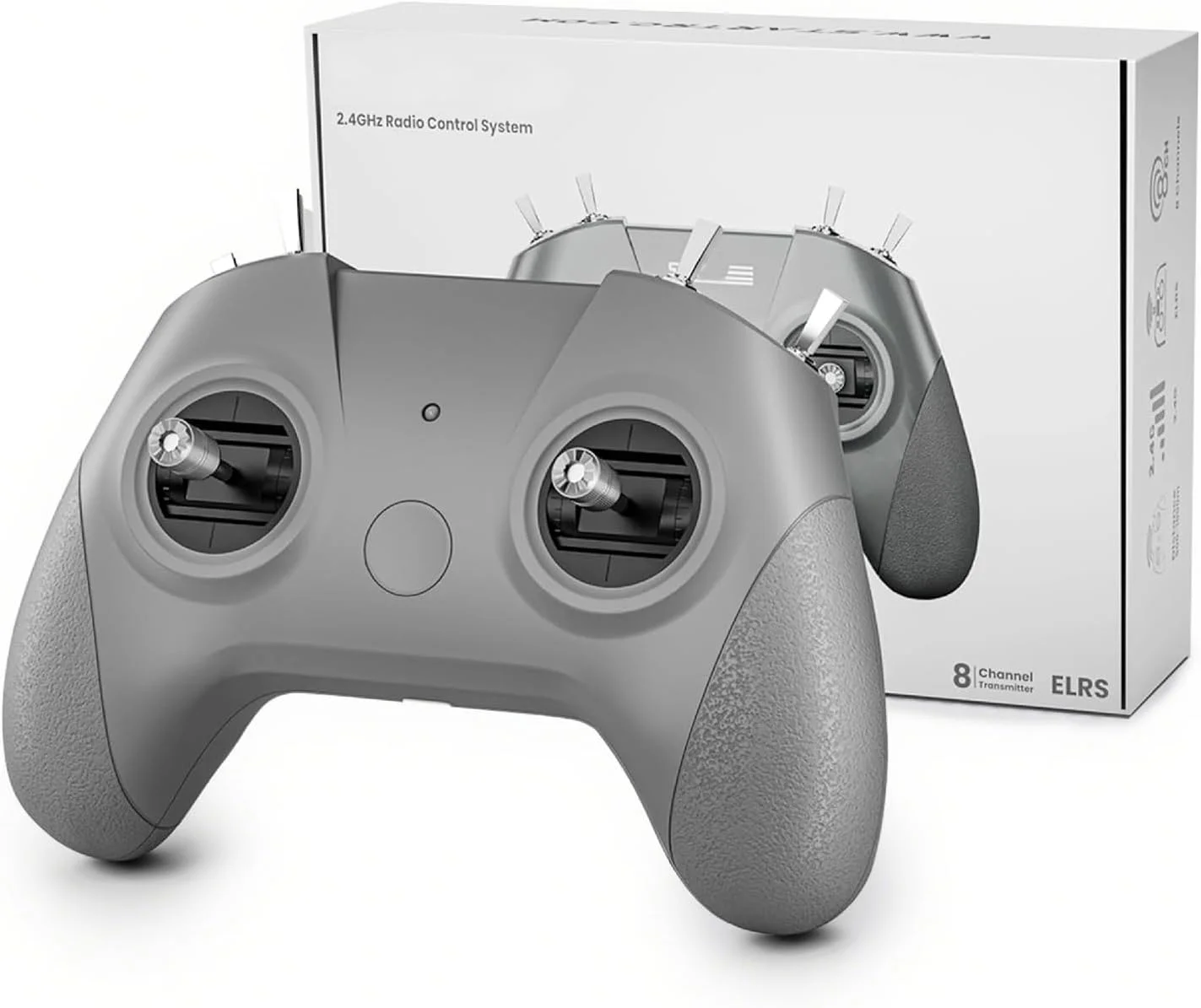 ریموت کنترل فرستنده C8 2.4GHz ERLS V3 برای پهپاد/هواپیما/مولتی روتور/ماشین/قایق، شارژ USB-C، کنترلر شبیه ساز FPV 8 کاناله سازگار با شبیه ساز پهپاد Liftoff/DRL/DCL/AI