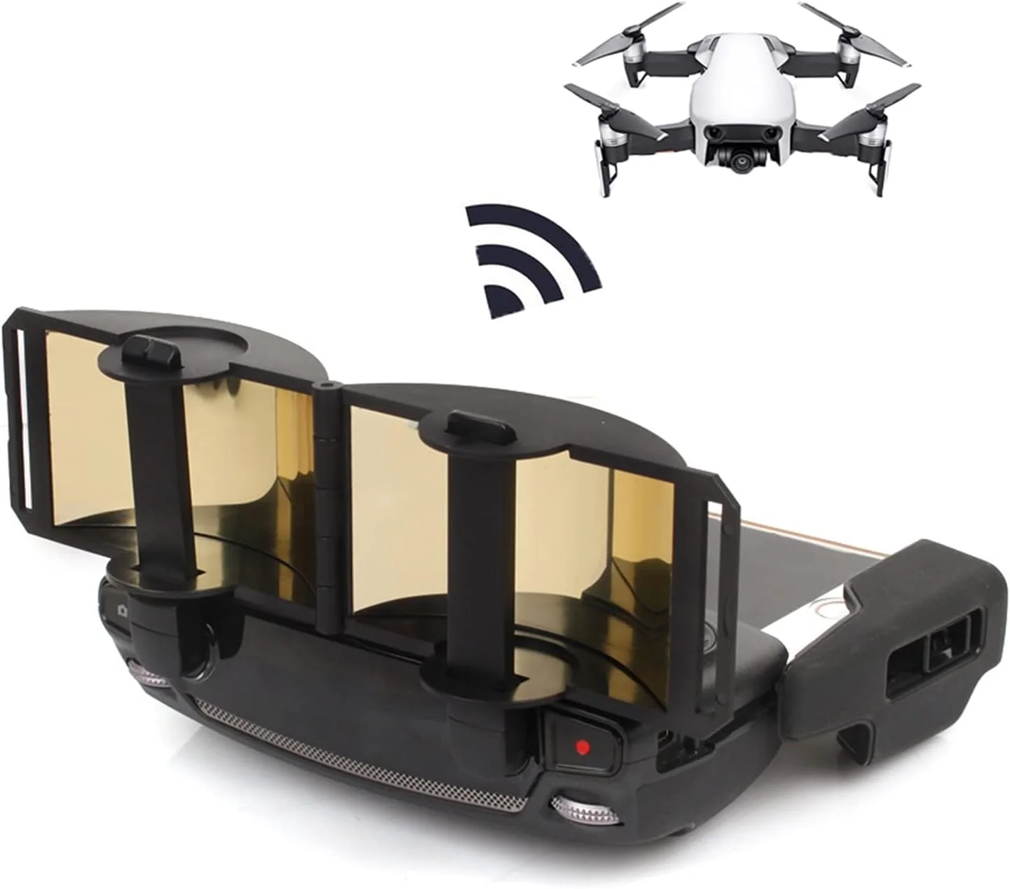 تقویت کننده سیگنال فرستنده، تقویت کننده آنتن کنترل از راه دور، برای DJI، برای پهپاد Mavic Air (طلایی)